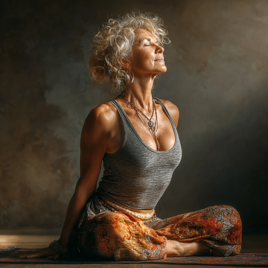 Людина медитує в спокійній позі